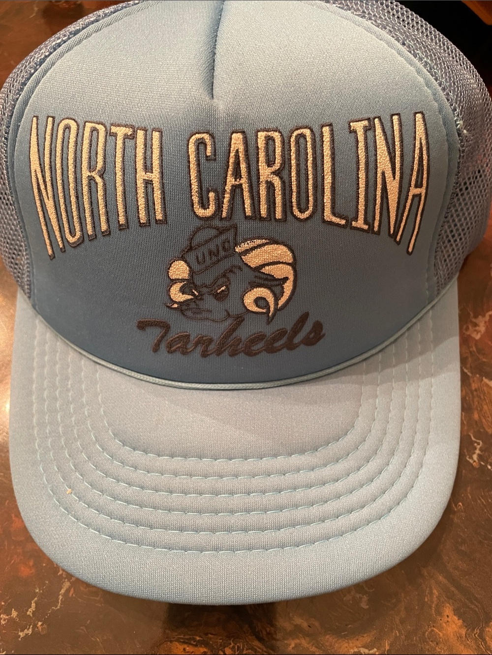 Vintage North Carolina Tarheels Blue Trucker Hat